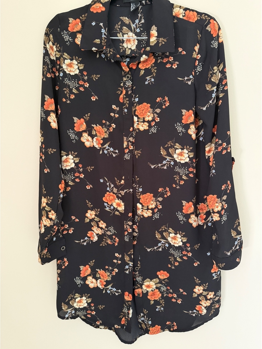 S Forever 21 Semi-sheer fall dress